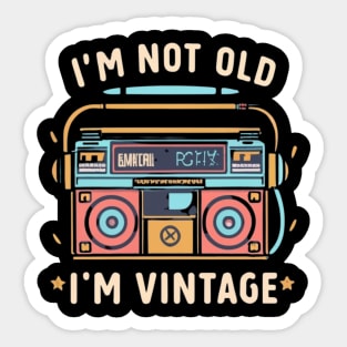 Music vintage rétro style Sticker